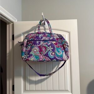 Vera Bradley Quilted Purple Paisley duffel -Heather pattern